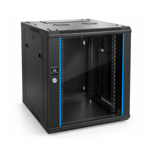 GABINETE RACK CERRADO HAUTE HTE-WS6615 DE PARED CON PUERTA DE VIDRIO 15UR (60x60x77cm)