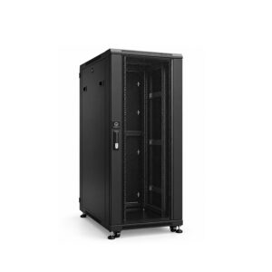 GABINETE RACK DE PISO CERRADO HAUTE HTE-NC6614 CON PUERTA MALLADA 14UR (60x60x73cm)
