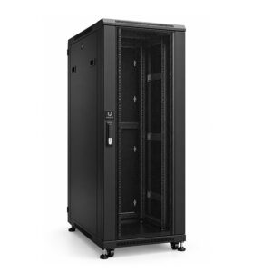GABINETE RACK DE PISO CERRADO HAUTE HTE-NC6634 CON PUERTA MALLADA 34UR (60x60x171cm)