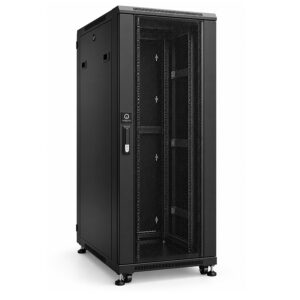 GABINETE RACK DE PISO CERRADO HAUTE HTE-NC6640 CON PUERTA MALLADA 40UR (60x60x198cm)