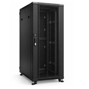 GABINETE RACK DE PISO CERRADO HAUTE HTE-NC6840 CON PUERTA MALLADA 40UR (60x80x198cm)