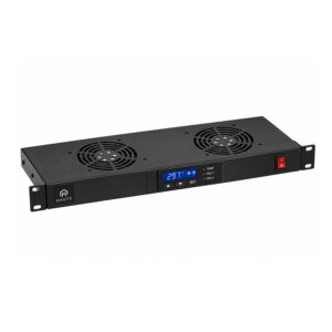 KIT DE VENTILACION HAUTE HTE-FANSHELFD2 CON 2 VENTILADORES CON CHASIS + CONTROLADOR DE TEMPERATURA 120VAC (483x170x44mm)